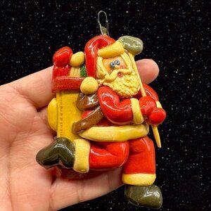 Calliope Design Ornament Vintage Made In Sonoma County California 1990 Santa